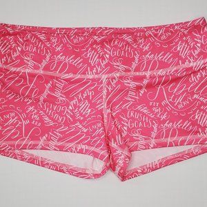 Pink Printed Fleo Shorts